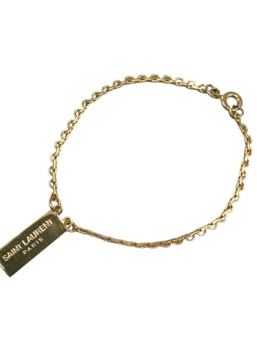 Saint Laurent Logo Plate Chain Bracelet Em0733